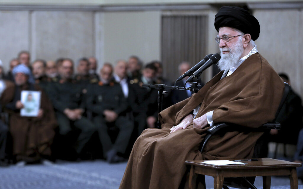 Iran’s supreme leader warns that adversaries will face a “crushing response” if they act against the country.